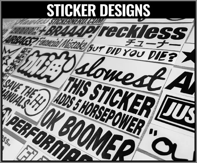 JDM STICKER DESIGNS, CAR WINDOW DECALS - STICKERNERD