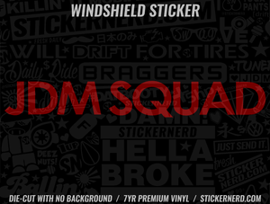 JDM Squad Windshield Sticker - Window Decal - STICKERNERD.COM