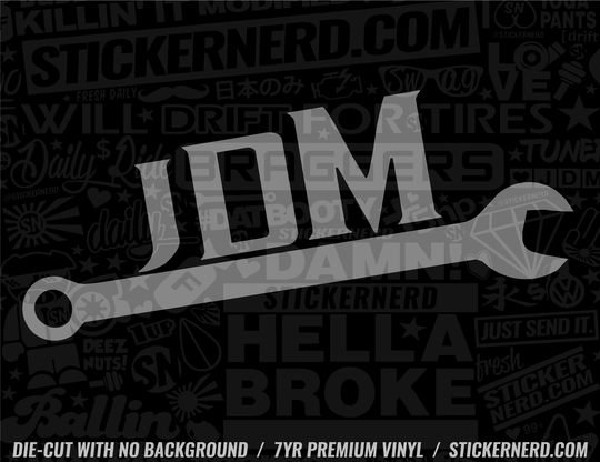 JDM Wrench Sticker - Decal - STICKERNERD.COM