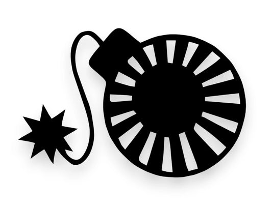 Japan Flag Bomb Sticker - Window Decal - STICKERNERD.COM