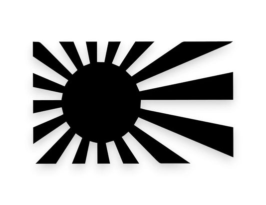 Japan Flag Rising Sun Sticker - Decal - STICKERNERD.COM