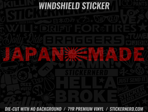 Japan Made JDM Windshield Sticker - Decal - STICKERNERD.COM