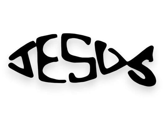 Jesus Fish Sticker - Decal - STICKERNERD.COM