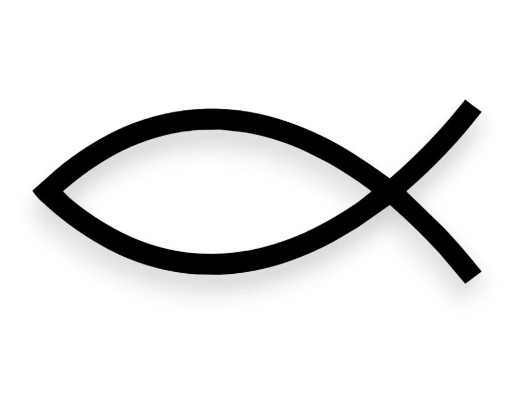 Jesus Fish Sticker - Decal - STICKERNERD.COM