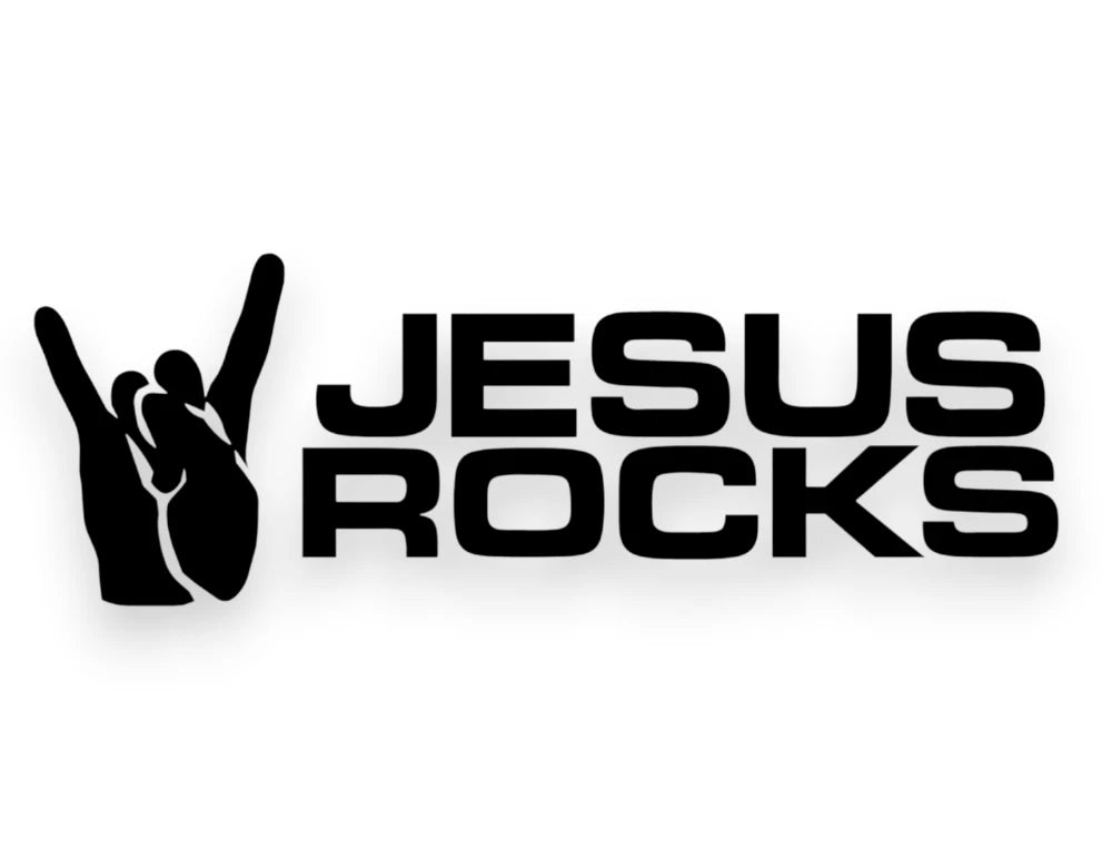 Jesus Rocks Sticker - Decal - STICKERNERD.COM