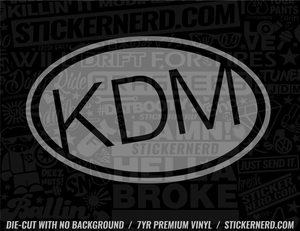 KDM Oval Sticker - Decal - STICKERNERD.COM