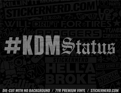 KDM Status Sticker - Decal - STICKERNERD.COM