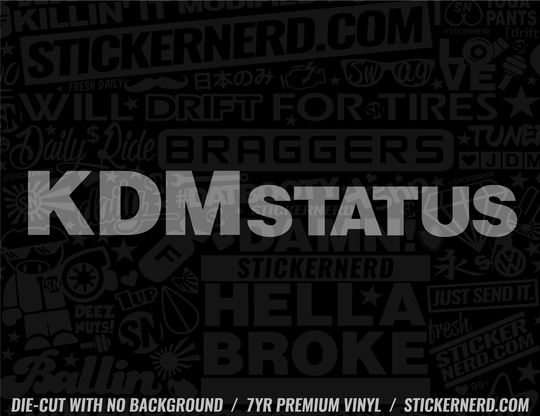 KDM Status Sticker - Window Decal - STICKERNERD.COM