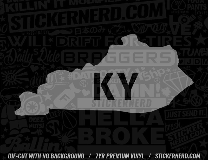 Kentucky KY Sticker - State Outline Stickers - Car Window Decals ...