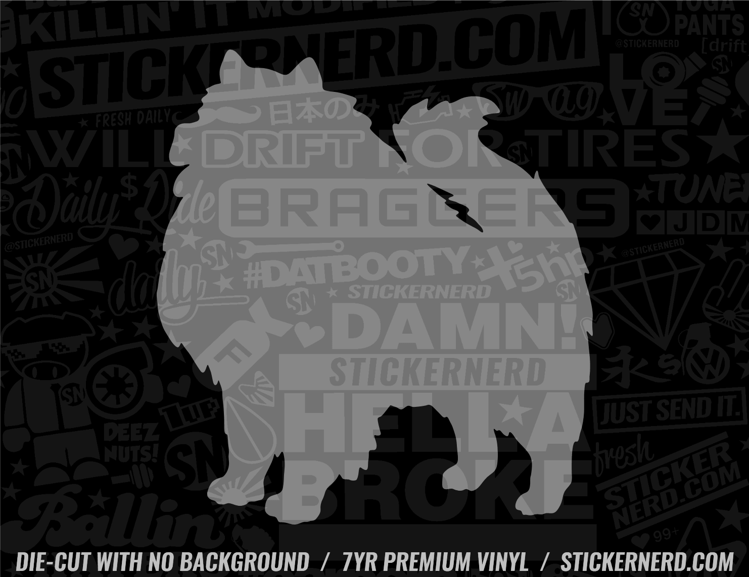 Keeshond Dog Sticker - Decal - STICKERNERD.COM