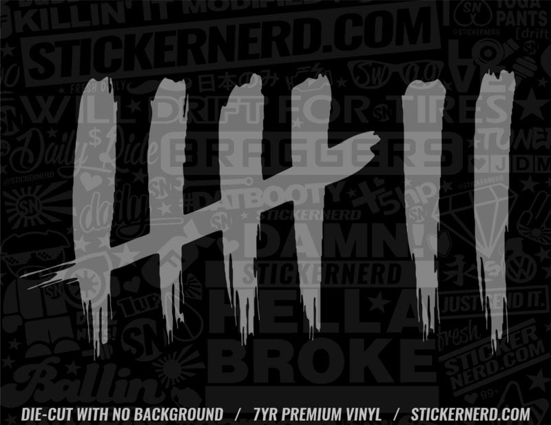 Zombie Kill Count Sticker | Sticker For Cars | Funny Apocalypse Decal ...