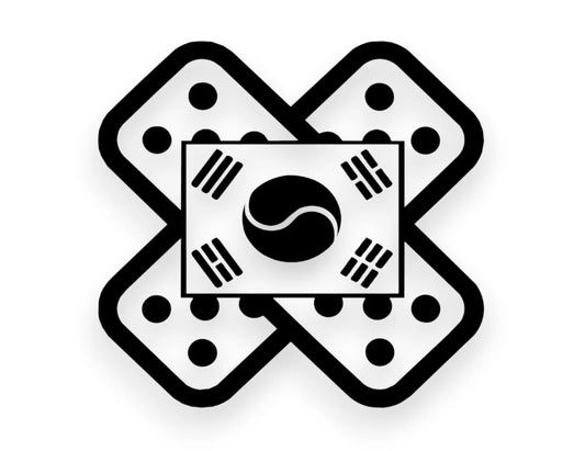 Korean Flag Bandage Sticker - Window Decal - STICKERNERD.COM