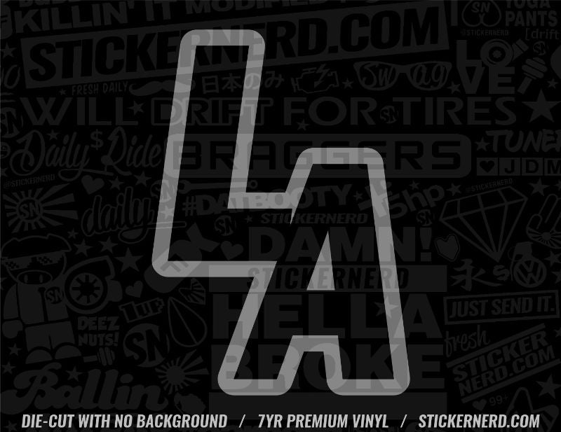 LA State Initials Sticker - STICKERNERD.COM