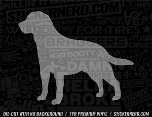 Labrador Retriever Dog Sticker - Window Decal - STICKERNERD.COM