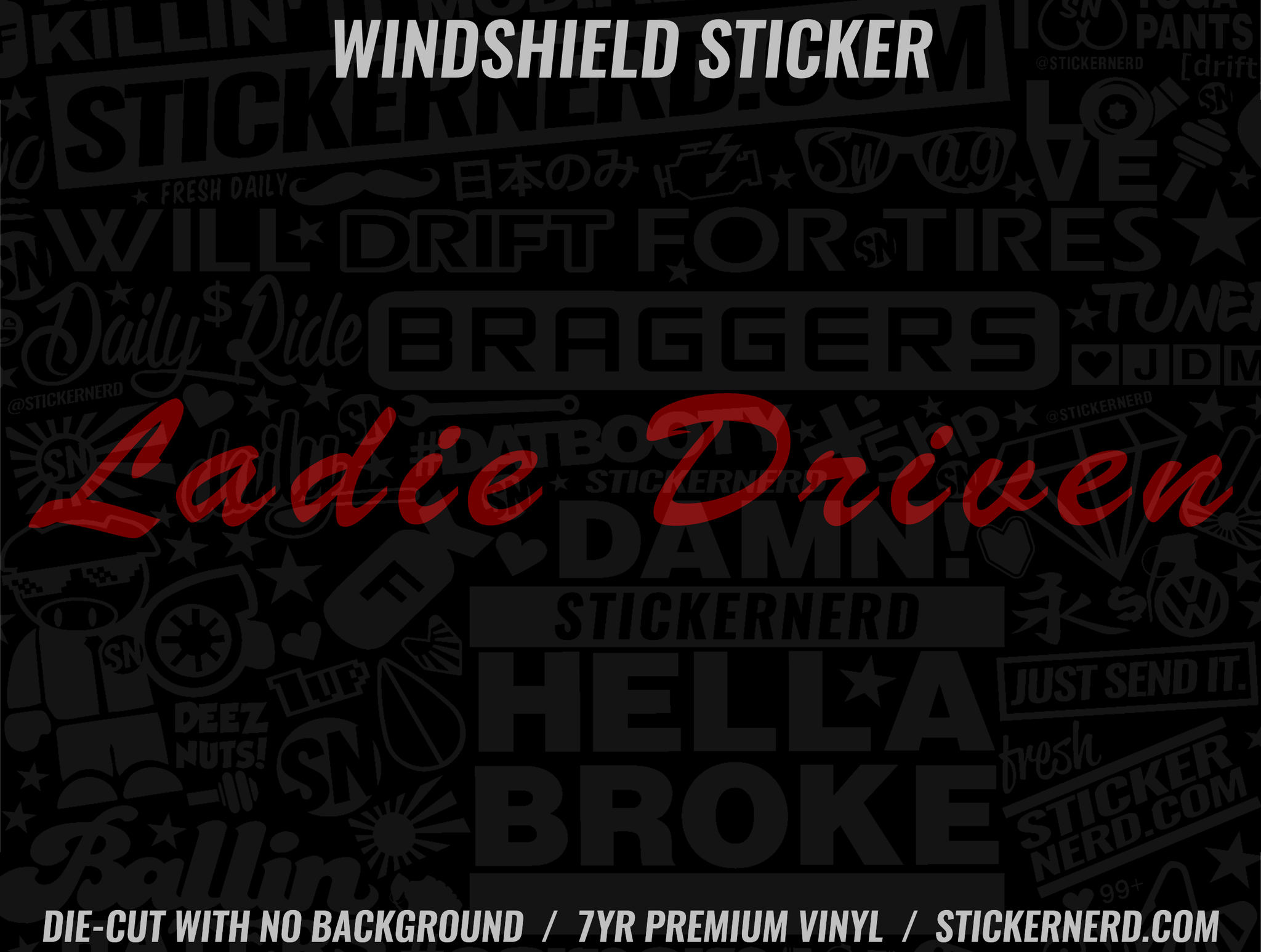 Lady Driver Windshield Sticker - Decal - STICKERNERD.COM