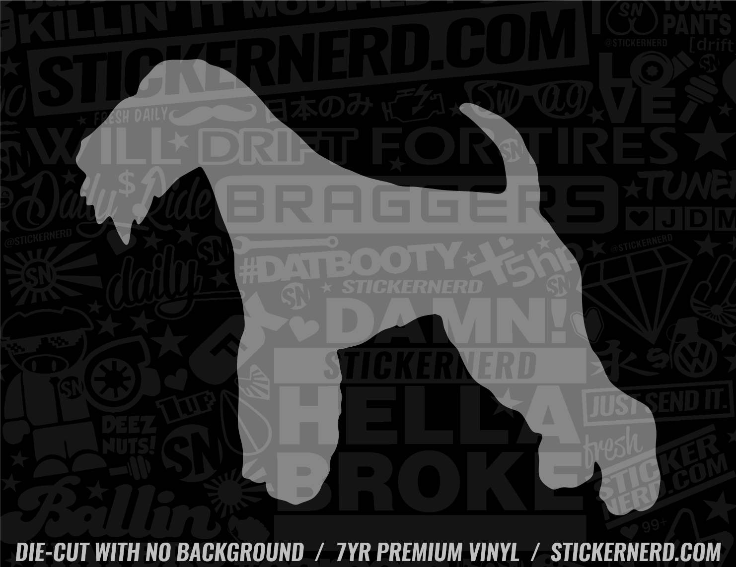 Lakeland Terrier Dog Sticker - Window Decal - STICKERNERD.COM
