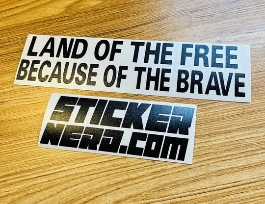 Land Of The Free Because Of The Brave Sticker - Window Decal - STICKERNERD.COM