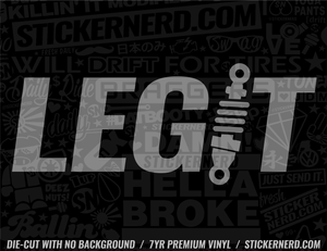 Legit Shock Sticker - Window Decal - STICKERNERD.COM