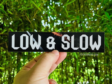 Low And Slow Printed Sticker - STICKERNERD.COM