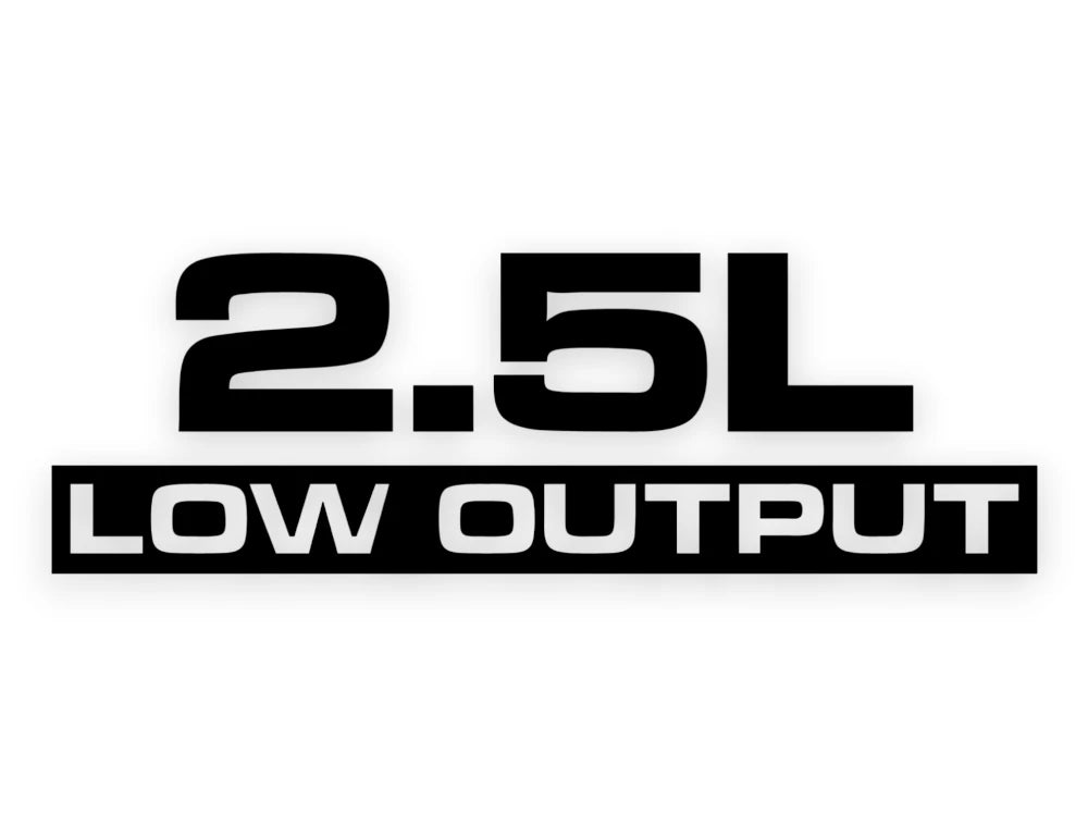 2.5L Low Output Sticker - Decal - STICKERNERD.COM