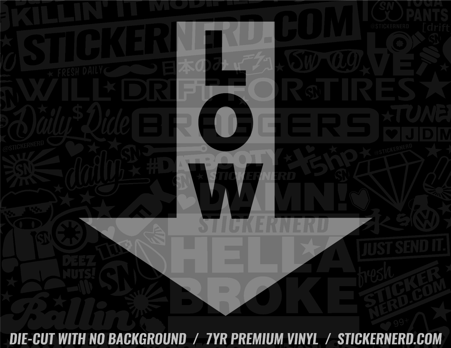 Low Arrow Sticker - Vinyl Decal for Cars & Windows | StickerNerd.com