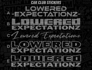 Lowered Expectationz Sticker - STICKERNERD.COM