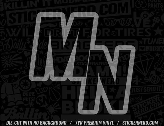 MN State Sticker - State Initials Decal - Abbreviations Decals ...