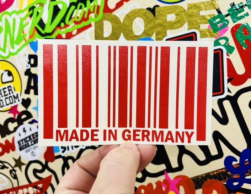 Made In Germany Bar Code Decal