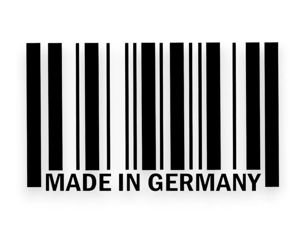 Made In Germany Bar Code Sticker - Window Decal - STICKERNERD.COM