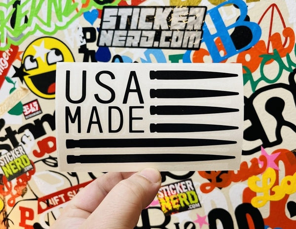 Made In USA Bullets Decal - STICKERNERD.COM