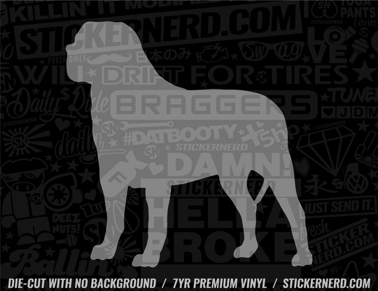 Mastiff Dog Sticker - Window Decal - STICKERNERD.COM