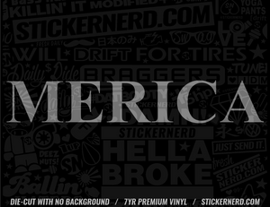 Merica America Sticker - Decal - STICKERNERD.COM