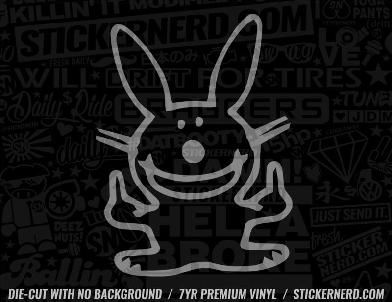 Middle Finger Rabbit Sticker - Decal - STICKERNERD.COM