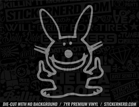 Middle Finger Rabbit Sticker - Decal - STICKERNERD.COM