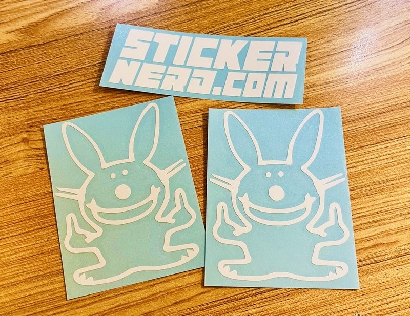 Middle Finger Rabbit Sticker - Funny F You Decal - Car Window Decals ...