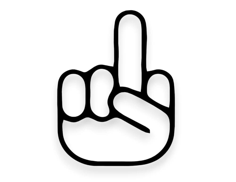F You Middle Finger Sticker - Window Decal - STICKERNERD.COM