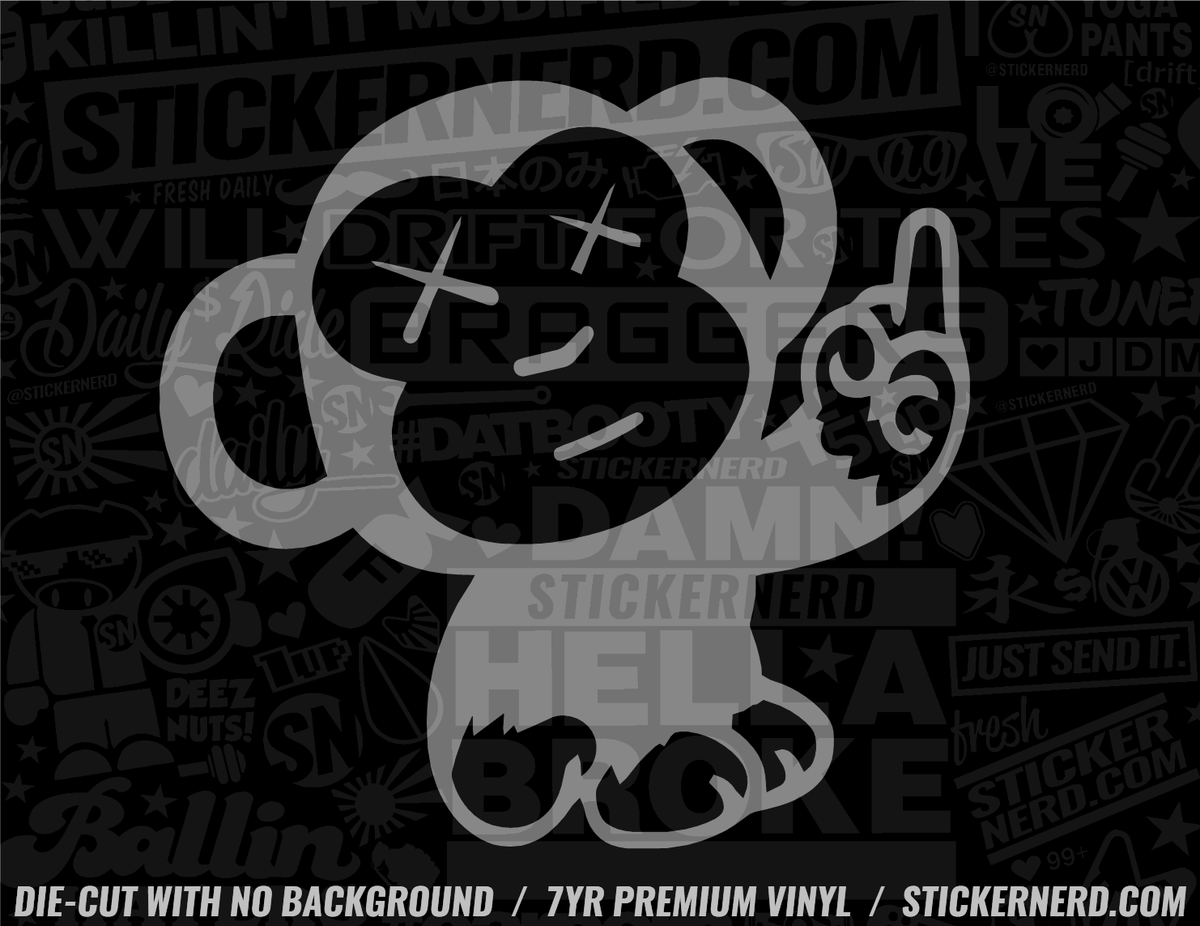 Monkey Middle Finger Sticker - FUNNY STICKERS - STICKERNERD.COM ...