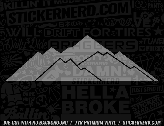 Mountains Sticker - Decal - STICKERNERD.COM