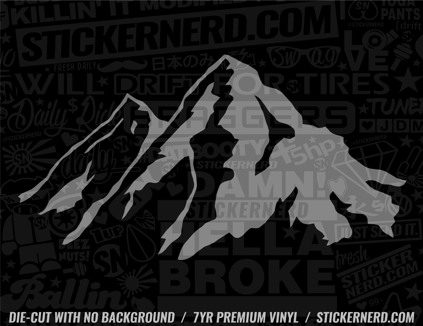 Mountains Sticker - Decal - STICKERNERD.COM