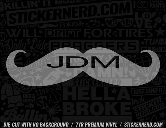 Mustache JDM Sticker - Decal - STICKERNERD.COM