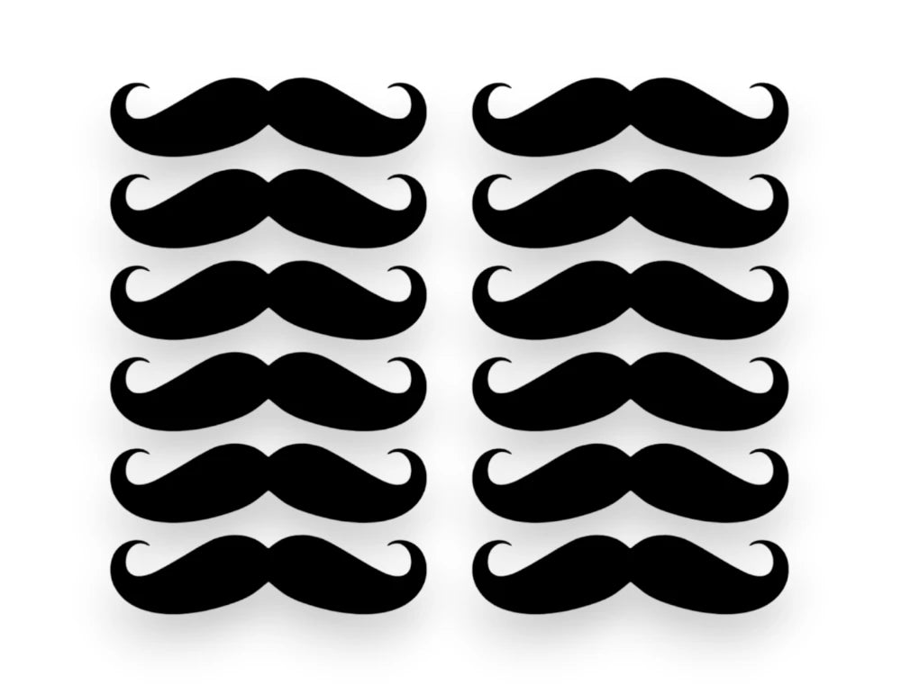 Mustache Mini Stickers - Decal - STICKERNERD.COM
