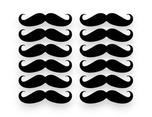 Mustache Mini Stickers - Decal - STICKERNERD.COM