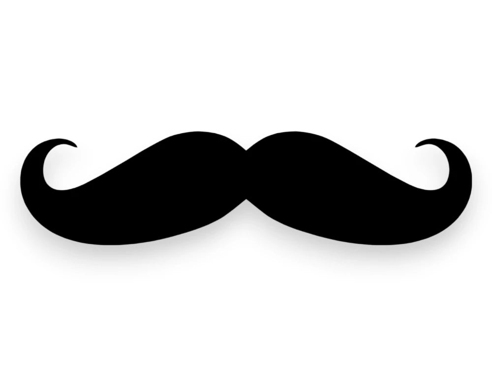 Mustache Sticker - Window Decal - STICKERNERD.COM