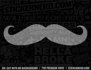 Mustache Sticker - Window Decal - STICKERNERD.COM