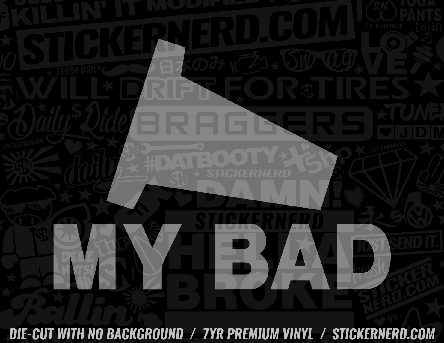 My Bad Cone Sticker - Decal - STICKERNERD.COM