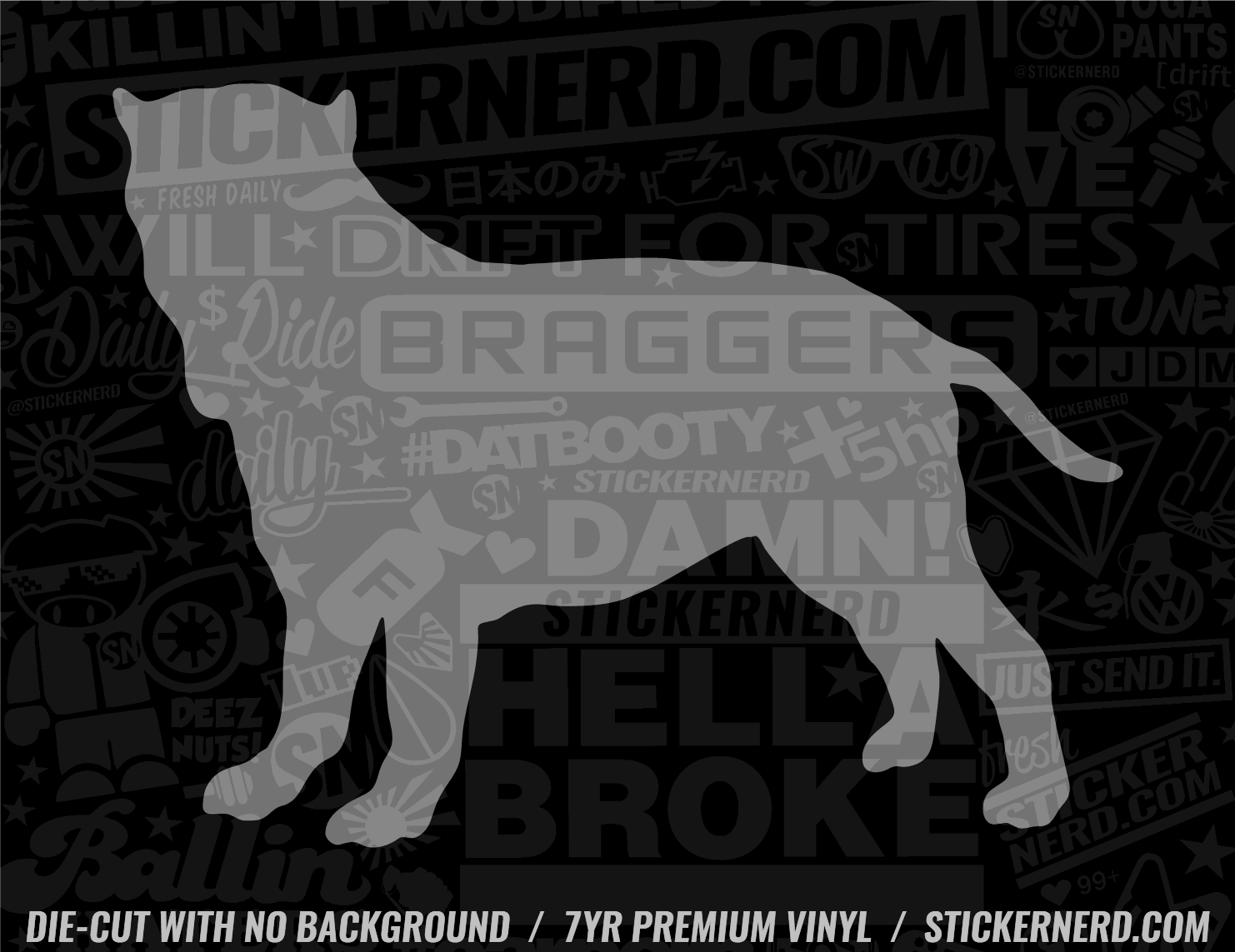 Neapolitan Mastiff Dog Sticker - Window Decal - STICKERNERD.COM