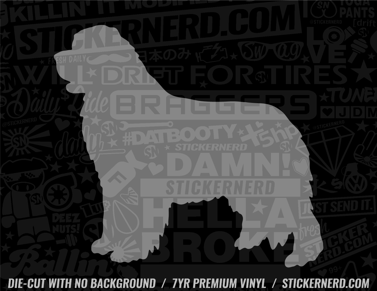 Newfoundland Dog Sticker - Window Decal - STICKERNERD.COM