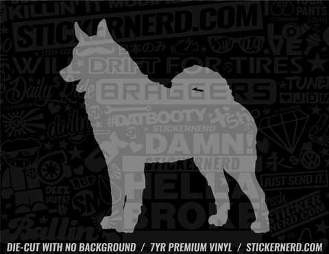 Norwegian Elkhound Dog Sticker - Window Decal - STICKERNERD.COM