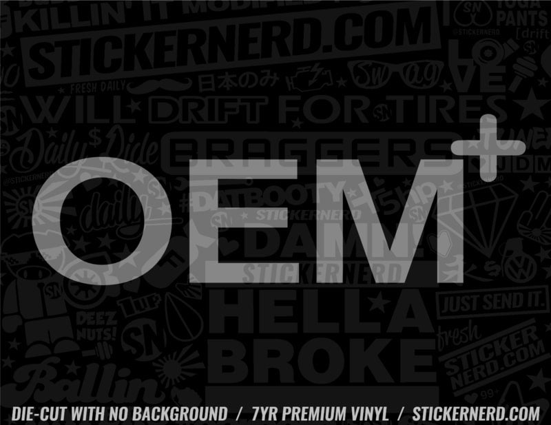Oem + Sticker - Funny Stock Car Window Decal - JDM Truck Stickers ...