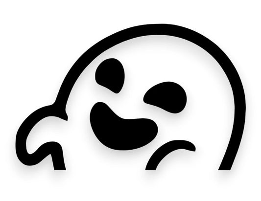 Ghost Emoji Peeker Sticker - STICKERNERD.COM